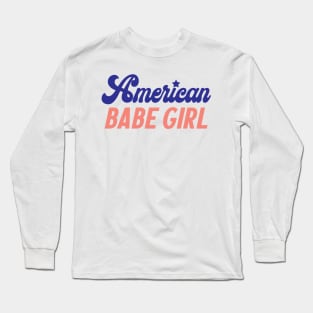 American babe girl Long Sleeve T-Shirt